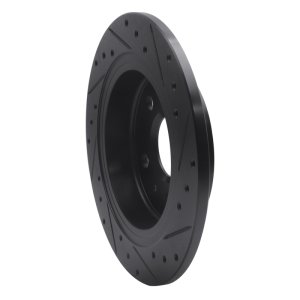 Buick Regal Brake Rotor (1) - Rear Left - R1 Concepts - Drilled & Slotted - Black - `11-`16